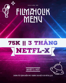 a poster that says 75k ii 3 thang netfl-x on it