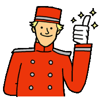 a man in a red uniform is giving a thumbs up sign .