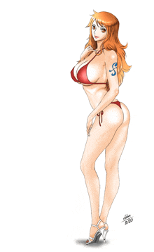 a drawing of a woman in a bikini with the date 11/20 on the bottom