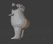 a 3d model of a bear 's butt is being created in blender