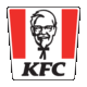 a kfc logo with a man 's head on it