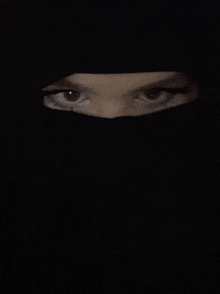 a close up of a woman 's face with a black veil