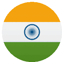 the flag of india is displayed in a circle on a white background