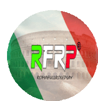 a logo for rfrp roma full roleplay