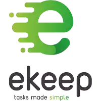 a logo for ekeep tasks made simple