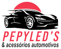 a logo for pepyled 's & acessorios automotivos with a sports car