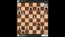 a game of chess is being played on a computer