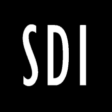 a black background with the word sdi in white