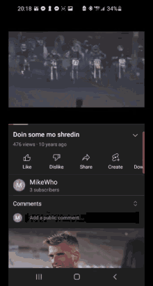 a screenshot of a youtube video titled doin some mo shredin