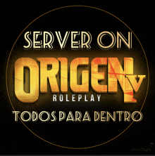 a logo that says server on origen roleplay