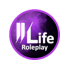 a purple circle with the words life roleplay written on it