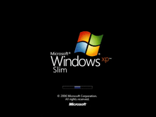 a loading screen for microsoft windows slim