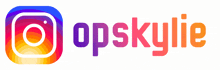 a colorful instagram logo with the word opskylie in the middle