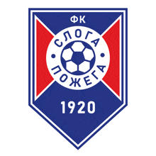 a blue and red emblem with the year 1920 and a soccer ball