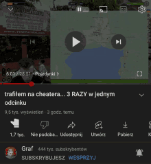 a screenshot of a youtube video that says trafficem na cheatera