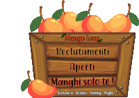 a sign that says mango loco recruitamenti aperti mangi solo te