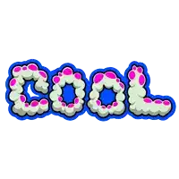 the word cool is written in bubble letters