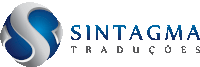 a logo for sintagma traducoes with a blue s on it