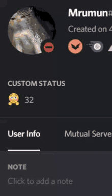 a screenshot of a person 's profile on discord .