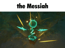 the messiah is written above a green plant