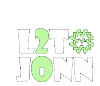 a green and white logo that says l2t john