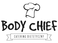 a black and white logo for body chief catering diet