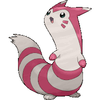 a drawing of a pink and white striped animal