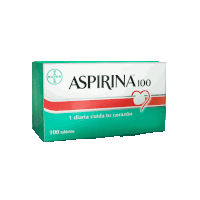 a box of aspirina 100 tablets has a heart on the front