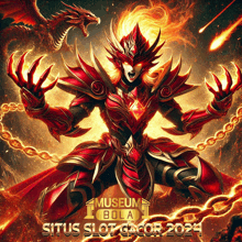 a poster for museum bola situs slot gacor 2021 with a dragon