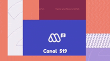 a logo for canal 519 is displayed on a blue background