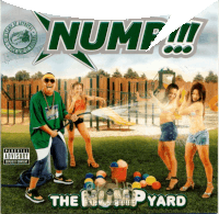 the album cover for nump iii shows a man spraying balls with a hose