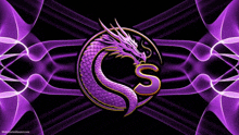 a purple dragon with the letter s in the middle