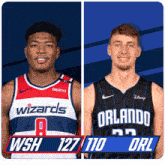 two basketball players from the wizards and orlando