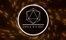 a check d 's out logo is surrounded by sparks