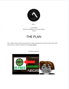 a page that says the plan on it