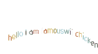 a white background with the words hello i am famouswi chicken written on it