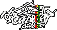 a black and white drawing of graffiti that says ' reggae ' on it