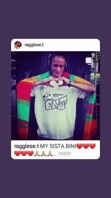 a picture of a man wearing a ragglese.t shirt