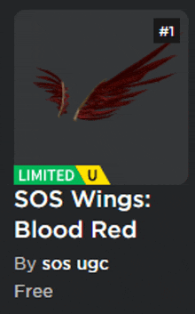 a limited edition sos wings blood red by sos ugc