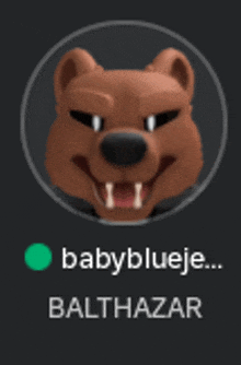 a picture of a bear with the name balthazar written below it