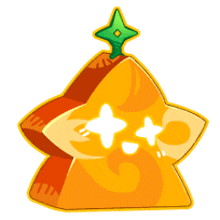 a cartoon illustration of a pyramid with a green star on top .