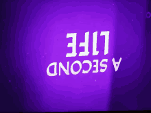 a purple background with white text that says a second life