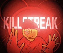 a red background with the words kill freak in white