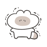 a cartoon drawing of a sheep with a cloud head