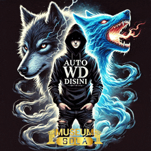 a man in a hoodie with the words auto wd disini on it