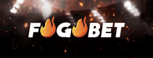 a logo for fogbet with a flame in the middle