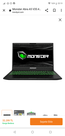 a screen shot of a monster abra a5 v20 4 laptop