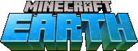 a logo for the video game minecraft earth is shown