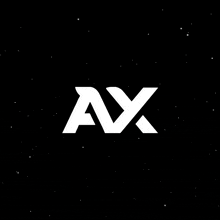 a black background with a white letter a and x