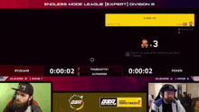 a screenshot of a video game called endless mode league expert division b